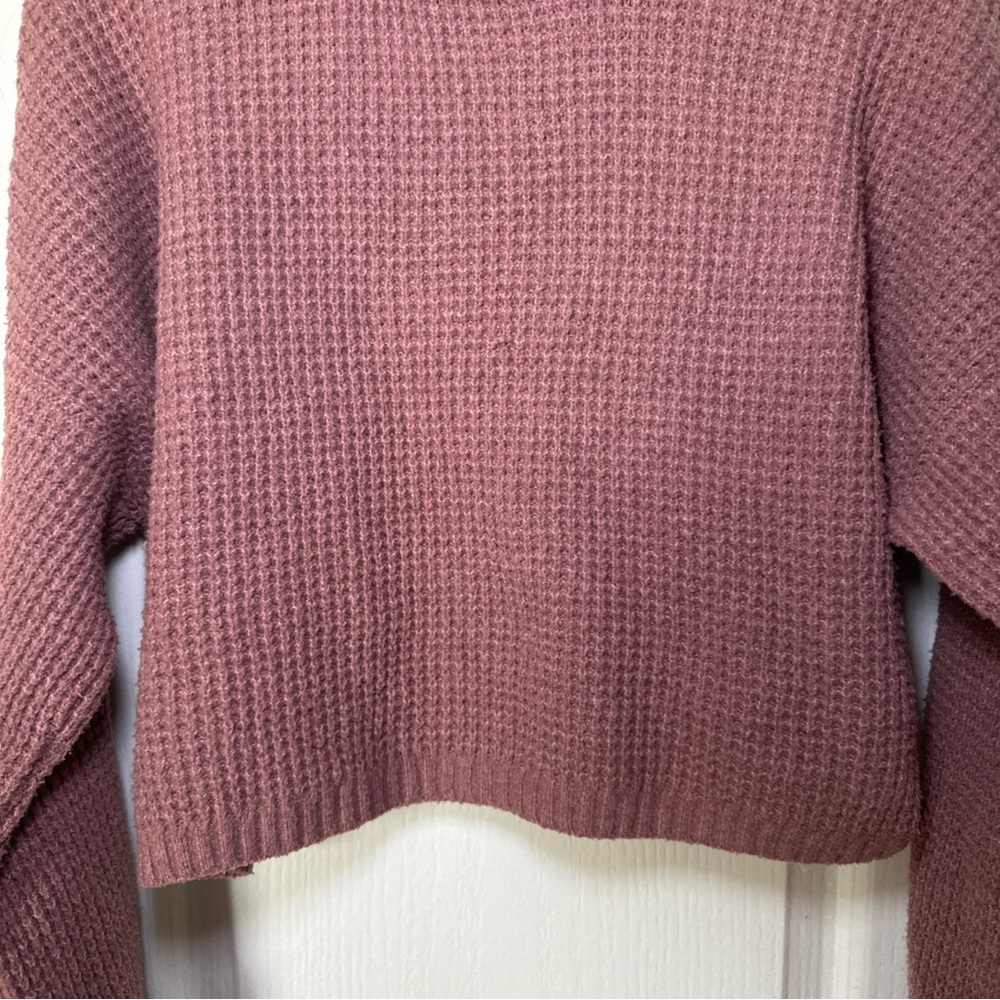 Hollister Womens Pink Easy Cozy Knit Crew Neck Long Sleeve Ribbed Sweater XS - Picture 7 of 11